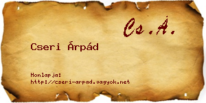 Cseri Árpád névjegykártya